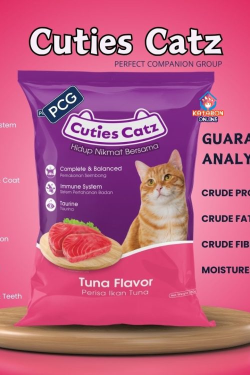 Cuties Catz Adult Dry Cat Food Tuna Flavour 350g